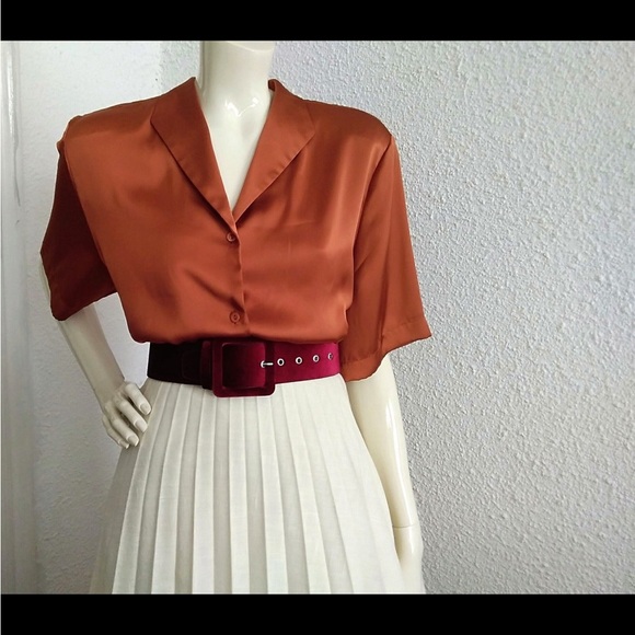 Rust collared blouse - Picture 4 of 5